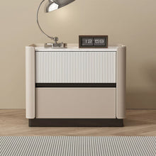 Muatkan imej ke dalam penonton Galeri, Marietta Dual Color Leather Padding Bedside Table
