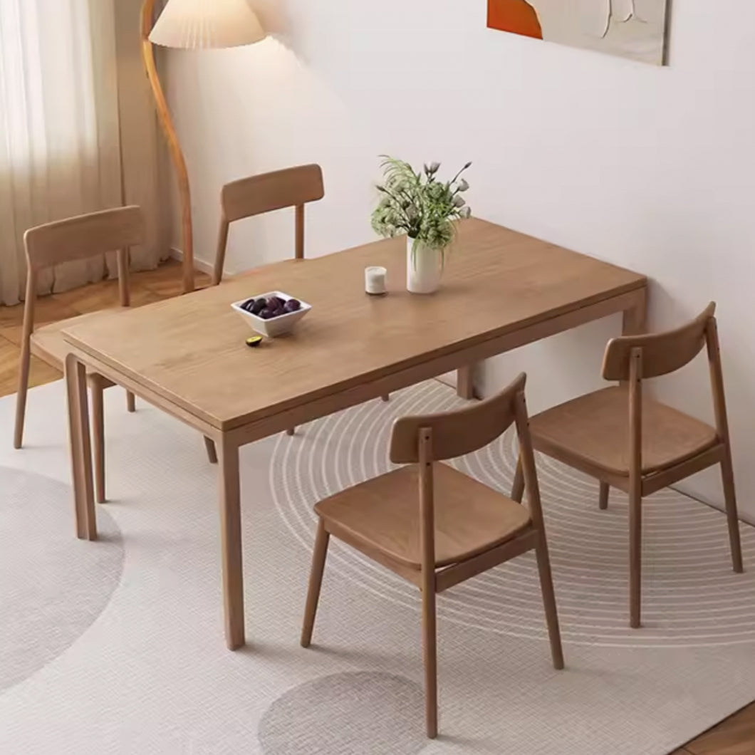 Ines Pure Solid Wood Dining Table 1.2m to 1.8m