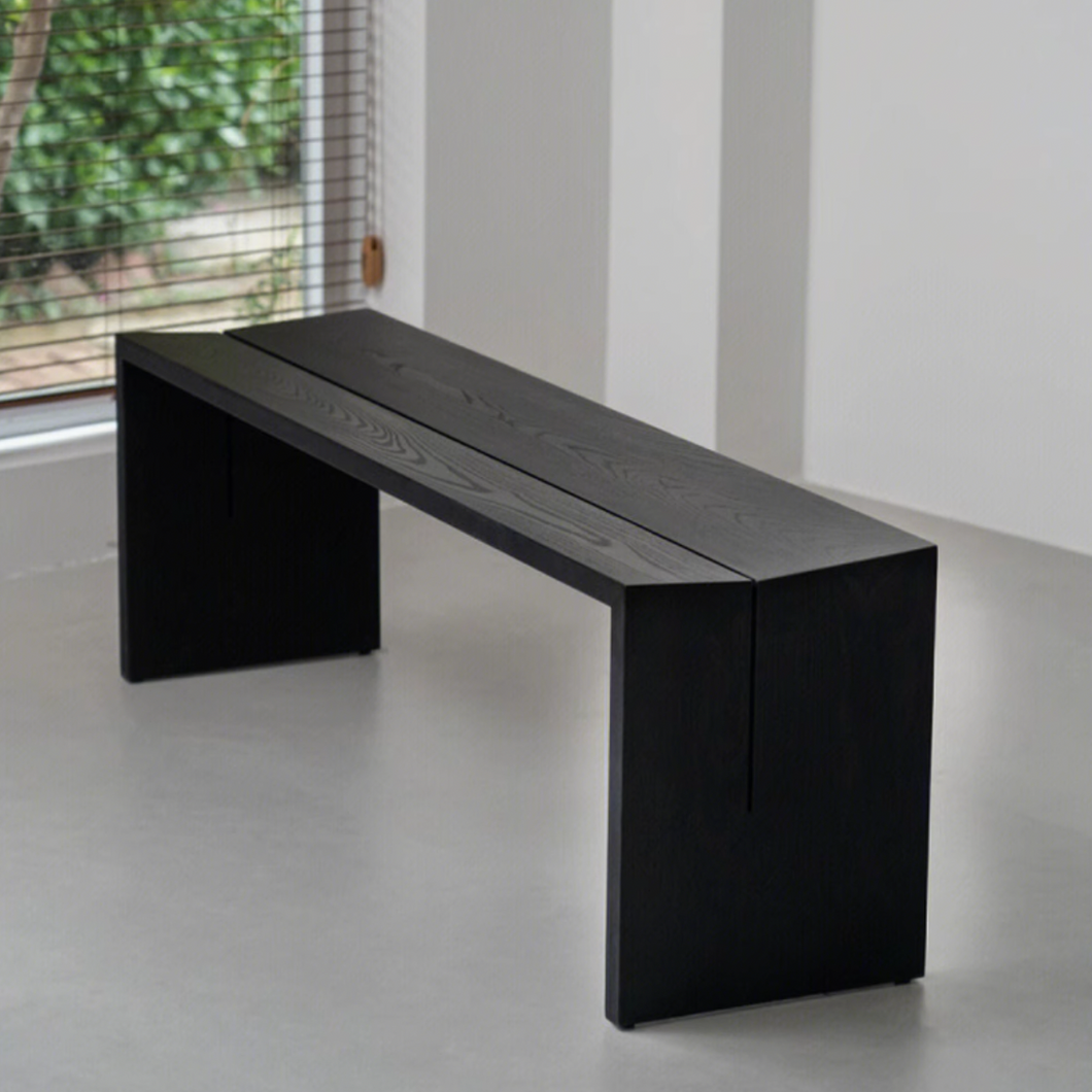 Brock Uneven V Seat Solid Wood Bench