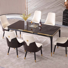 Load image into Gallery viewer, Lennox Class Leather High Back Rest Dining Chair

