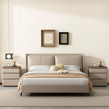 Load image into Gallery viewer, Wolfe 3 Tier Storage Wooden Top Bedside Table
