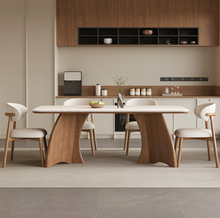 Muatkan imej ke dalam penonton Galeri, Herrera Solid Wood Sintered Slab Dining Table
