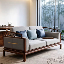 Load image into Gallery viewer, Bertie Modern Chinese Style Premium Solid Wood Sofa
