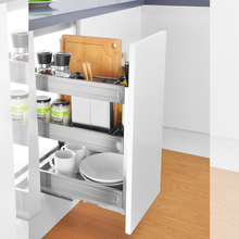 Muatkan imej ke dalam penonton Galeri, MIRAI Luxury 3 Tier Stainless Steel Multi-Function Pull Out Basket

