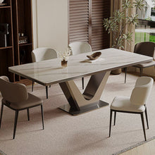 Load image into Gallery viewer, Lucas Modern Sintered Stone Top With V Shape Base Dining Table
