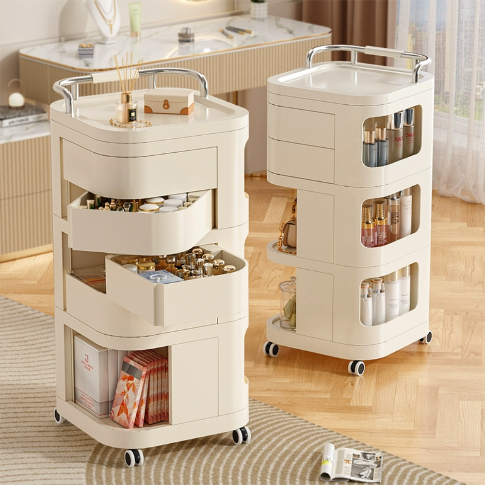 Japanese Rotating Storage Rack – Multifunctional Organizer for Perfume, Cosmetics, Snacks, and More