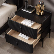 Load image into Gallery viewer, Frederick Modern Wood Sintered Stone Bedside Table
