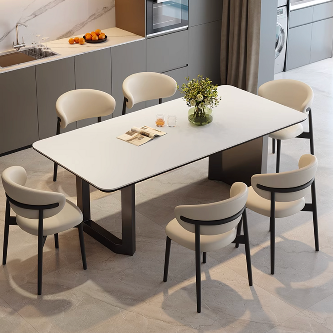 Archibald Dual Leg Design Sintered Stone Dining Table