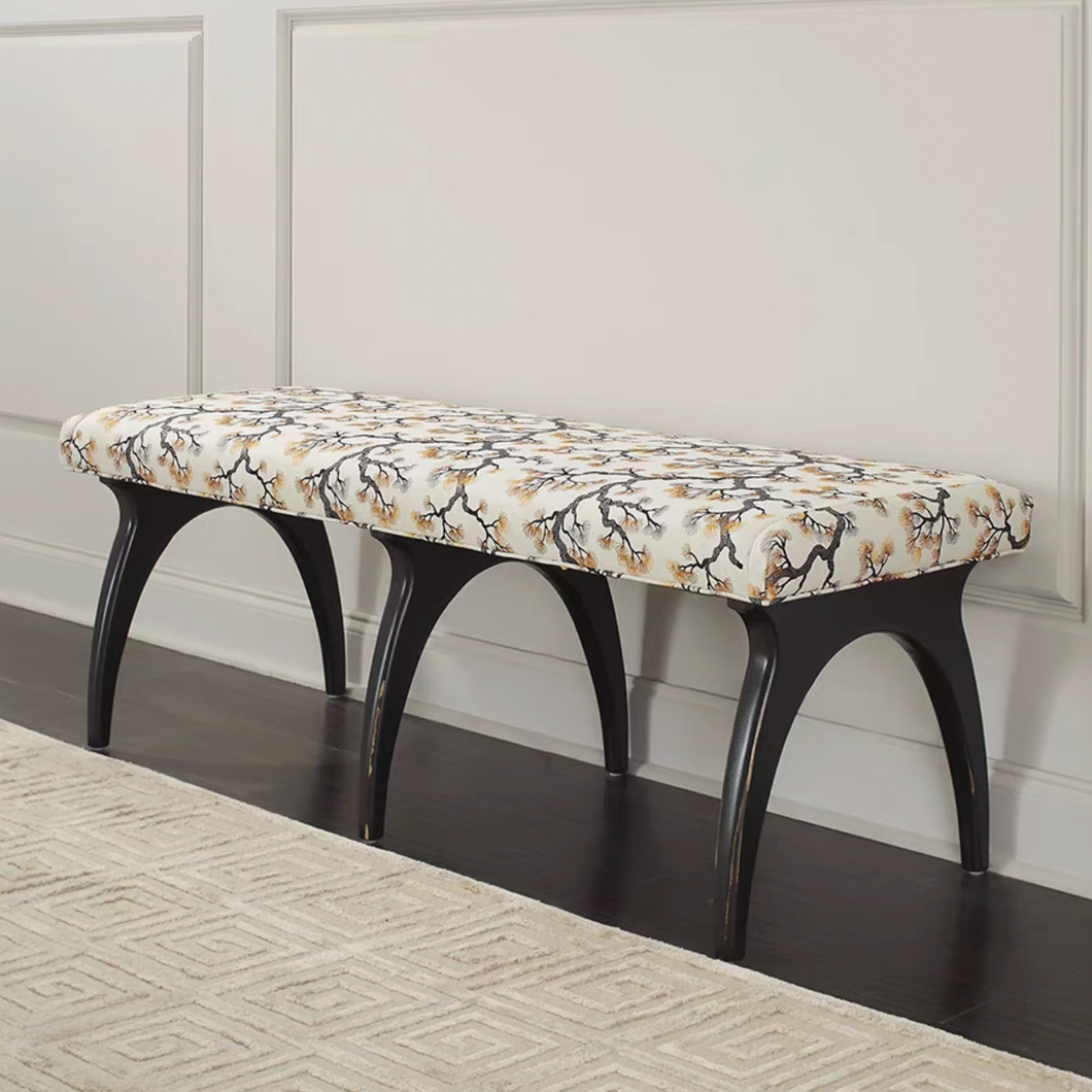 Mccormick Floral Bedside Stool Piano Bench