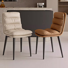 将图片加载到图库查看器，Macy PU Leather Cushion Modern Dining Chair
