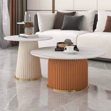 Muatkan imej ke dalam penonton Galeri, Gibson Pleated Round Coffee Table
