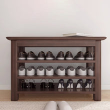 Load image into Gallery viewer, Dobby Wooden 3 Tier Shoe Storage Bench
