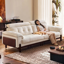Load image into Gallery viewer, Owain Solid Wood and Adjustable Headrest Sofa
