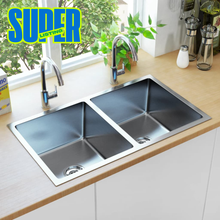 将图片加载到图库查看器，MOCHA Handmade Kitchen Sink (Doubble)
