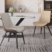 Muatkan imej ke dalam penonton Galeri, Pacheco PU Leather Cushion Luxury Dining Chair
