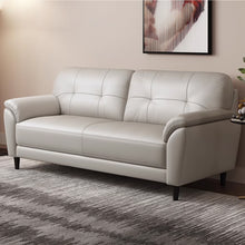 Muatkan imej ke dalam penonton Galeri, Tapia Cowhide Leather Curve Side Arm Latex Sofa
