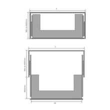 Load image into Gallery viewer, MIRAI U-Shape Under Sink Cleaning Supplies Aluminium Basket With Soft Closing (Attach With Door)
