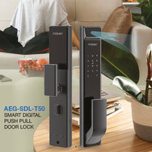 Muatkan imej ke dalam penonton Galeri, AEGLOG Smart Digital Push Pull Door Lock AEG-SDL-T50
