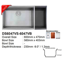 将图片加载到图库查看器，LEVANZO Durable 16G Stainless Steel DS47 Series Sink
