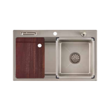 Muatkan imej ke dalam penonton Galeri, VULCANO SUS304 Stainless Steel Nano Handmade Kitchen Sink [VHC8048]
