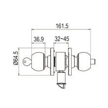 Load image into Gallery viewer, ARMOR Cylindrical Lock Privacy ACL-3010P/60MM/SS/PR
