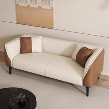 Load image into Gallery viewer, Lloyd Low Back Rest Side Tone Pet Friendly Leather Sofa

