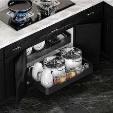 将图片加载到图库查看器，MIRAI Four Basket With Undermount Soft Closing Slide - Dark Grey
