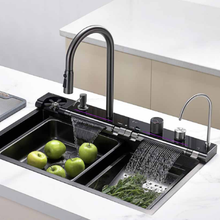 Muatkan imej ke dalam penonton Galeri, VULCANO SUS304 Stainless Steel Nano Handmade Kitchen Sink [Blue Whale]
