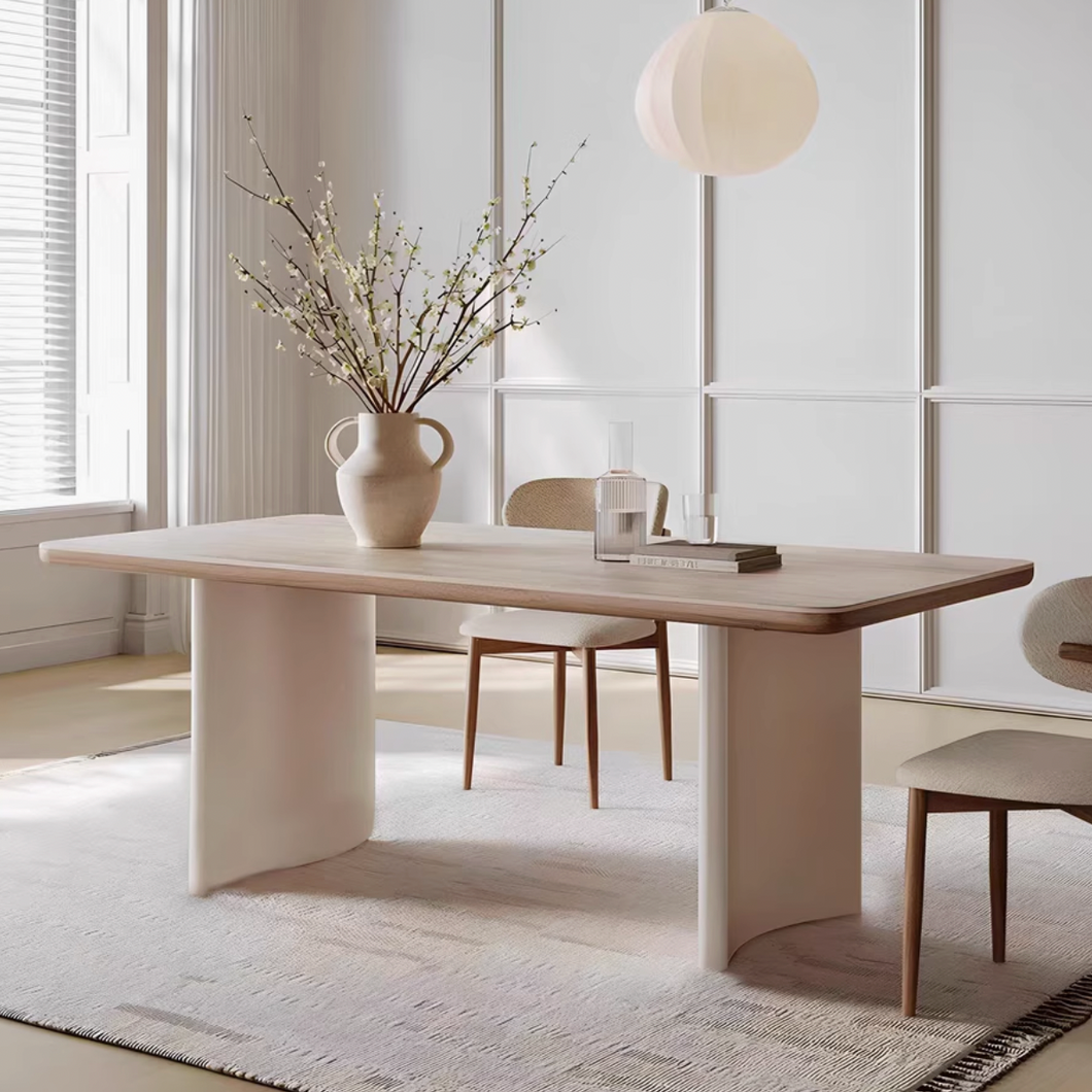 Rebekah Nordic French Rock Slab Dining Table