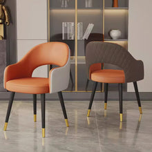 Muatkan imej ke dalam penonton Galeri, Rubio Italian Design Black Gold Leg Dining Chair
