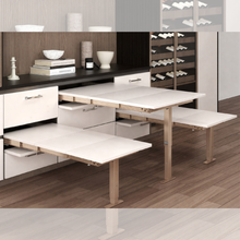 Muatkan imej ke dalam penonton Galeri, MIRAI Hidden Pull Out Rail Table With Single Leg
