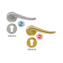 将图片加载到图库查看器，FRASCIO Solid Brass Lever Handle On Rose - Ala 2050-52
