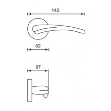 Muatkan imej ke dalam penonton Galeri, FRASCIO Solid Brass Lever Handle On Rose - Ofelia 2100-52
