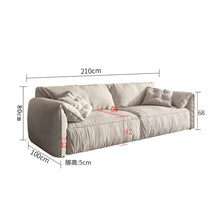 将图片加载到图库查看器，Eleanor Elephant Ear New Modern Linear Fabric Sofa
