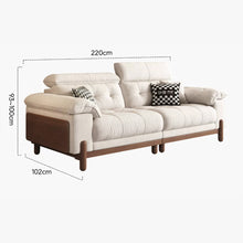 Load image into Gallery viewer, Owain Solid Wood and Adjustable Headrest Sofa

