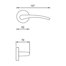 Muatkan imej ke dalam penonton Galeri, FRASCIO Solid Brass Lever Handle On Rose - Halley 2250-52
