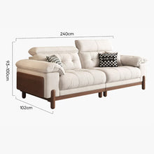 Load image into Gallery viewer, Owain Solid Wood and Adjustable Headrest Sofa

