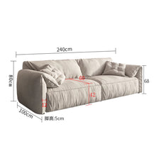 将图片加载到图库查看器，Eleanor Elephant Ear New Modern Linear Fabric Sofa

