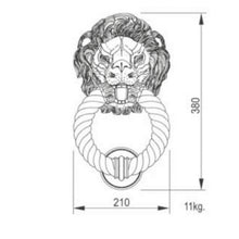 Muatkan imej ke dalam penonton Galeri, MESTRE Door Accessories Solid Brass 11kg Gold Plated Door Knocker 2569
