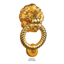 Muatkan imej ke dalam penonton Galeri, MESTRE Door Accessories Solid Brass 11kg Gold Plated Door Knocker 2569
