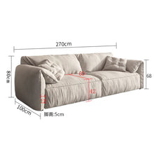 将图片加载到图库查看器，Eleanor Elephant Ear New Modern Linear Fabric Sofa
