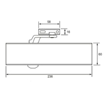 将图片加载到图库查看器，ATENA 28A Exposed Door Closer
