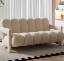 Load image into Gallery viewer, Meleas Flannel PU Leather Leisure Arm Chair Sofa
