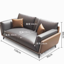 Muatkan imej ke dalam penonton Galeri, Cain Leather Sofa Coffee Table Office Lounge Furniture
