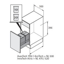 Load image into Gallery viewer, HETTICH Bin.it Vario 300 - To use with InnoTech Atira drawer system
