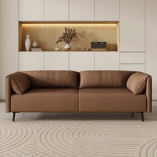 Muatkan imej ke dalam penonton Galeri, Bilal Low Back Rest Lazy Pet Friendly Leather Sofa
