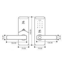 将图片加载到图库查看器，SKISET Smart Digital Lock T-5
