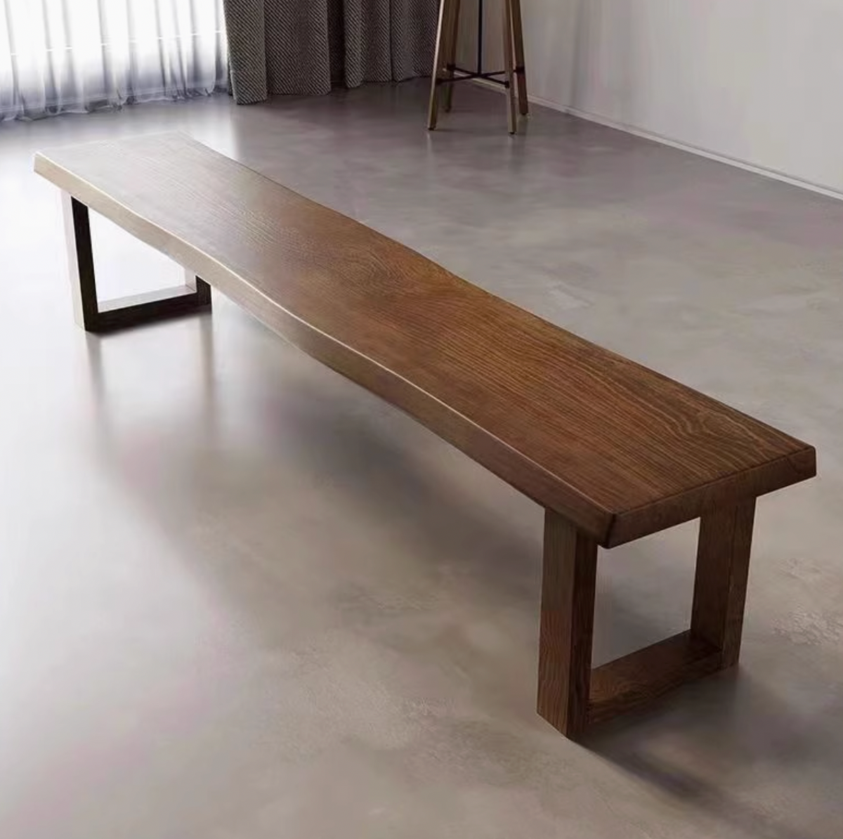 Shreya Solid Wood V Shape Leg Long Bench – Mirai Town Shop