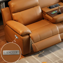 Muatkan imej ke dalam penonton Galeri, Robles Elerctric Manual Recliner With Cup Holder Function Leather Sofa

