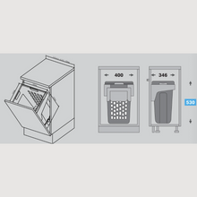 Muatkan imej ke dalam penonton Galeri, MIRAI Flip Down Laundry Hamper - White
